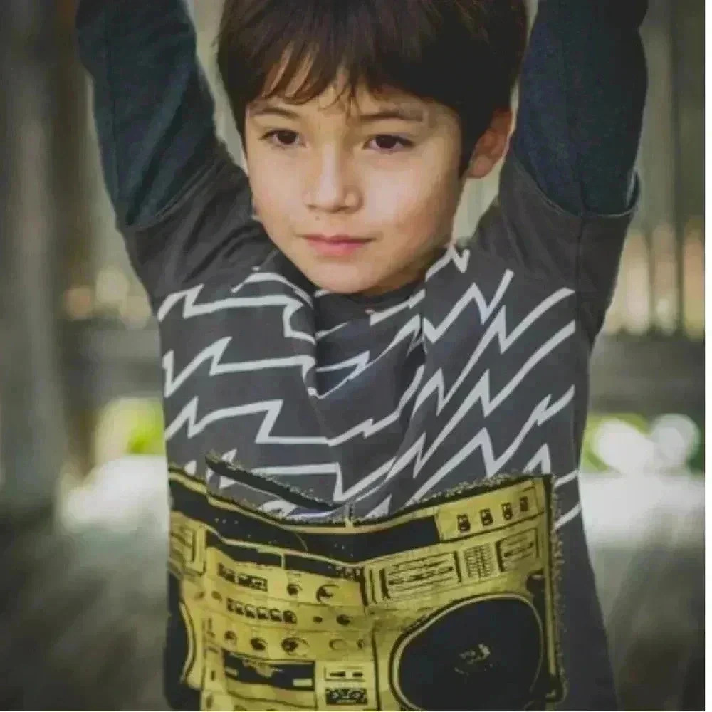 NWT Mini Shatsu Electric Boom Box Twofer Shirt Long sleeve Toddler Boy 2T - Picture 10 of 11